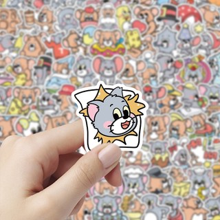 102 Chiếc Tom Và Jerry Miếng Dán Disney Hoạt Hình Decal Laptop Nhật Ký Trang Trí Chống Thấm Nước Miếng Dán