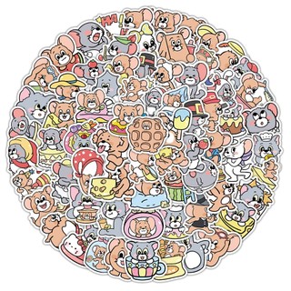 102 Chiếc Tom Và Jerry Miếng Dán Disney Hoạt Hình Decal Laptop Nhật Ký Trang Trí Chống Thấm Nước Miếng Dán