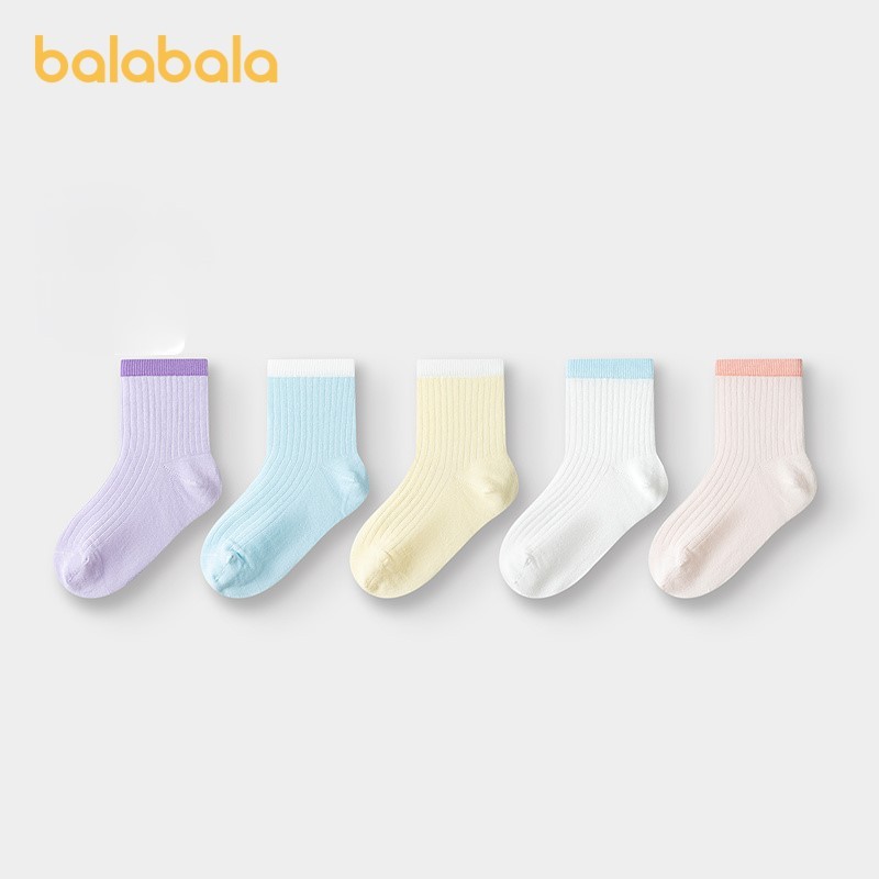 balabala Trẻ Em Mùa Hè Lưới Thoáng Khí Tất 5 Đôi Bộ Cho Bé Trai Bé Gái Đáng Yêu Mềm Mại Hàng Ngày Đi Học Ngoài Trời Chơi Thể Thao Hoạt Động Trẻ Em Mặc Tất Cotton Thoáng Khí Co Giãn Êm Chân