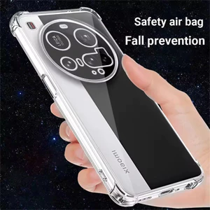 Dành Cho Xiaomi Mi 15 15S 15T 14 14T 13 13T 12 12T 12X 11 Lite 11T CIVI 3 4 5 Pro 12S Ultra 5G Ốp điện thoại Trong Suốt Đệm Khí Trong Suốt Chống Sốc Túi Khí Silicon Mềm TPU Ốp điện thoại