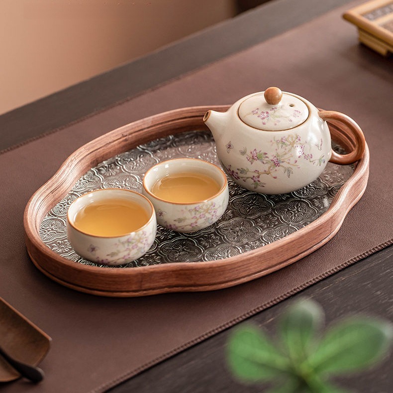 ✨Bộ Trà Gốm Ru Kiln & Ấm Trà & Bộ Trà Kung Fu Trung Quốc & Một Nồi Hai Cốc & Lát Gốm Văn Phòng / Bộ Trà Giải Trí Gia Đình