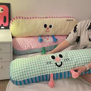 Gối dài dễ thương giường ngủ chéo chân bên gối ngủ ký túc xá bé gái ngủ gối sáng tạo đệm lớn