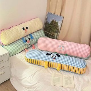 Gối dài dễ thương giường ngủ chéo chân bên gối ngủ ký túc xá bé gái ngủ gối sáng tạo đệm lớn