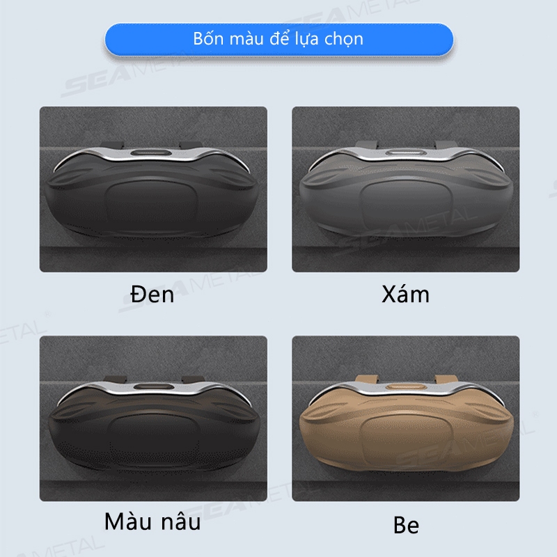 Hộp đựng kính ô tô SEAMETAL Công tắc báo chí di động Tấm che nắng ô tô Giá đỡ kính râm ABS có nắp đậy Hộp kính đa năng