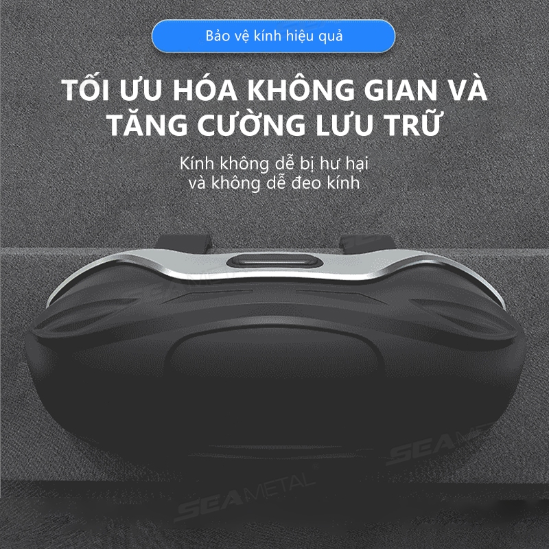 Hộp đựng kính ô tô SEAMETAL Công tắc báo chí di động Tấm che nắng ô tô Giá đỡ kính râm ABS có nắp đậy Hộp kính đa năng