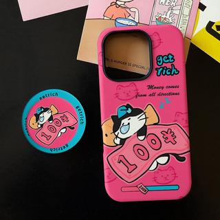 Ốp bảo vệ chân đế 2 trong 1 họa tiết mèo ngủ cho iPhone 11 12 Pro 13 Pro Max 15 Pro Max 14 16 Pro 16 Plus 17 Air 17 Pro 17 Pro Max