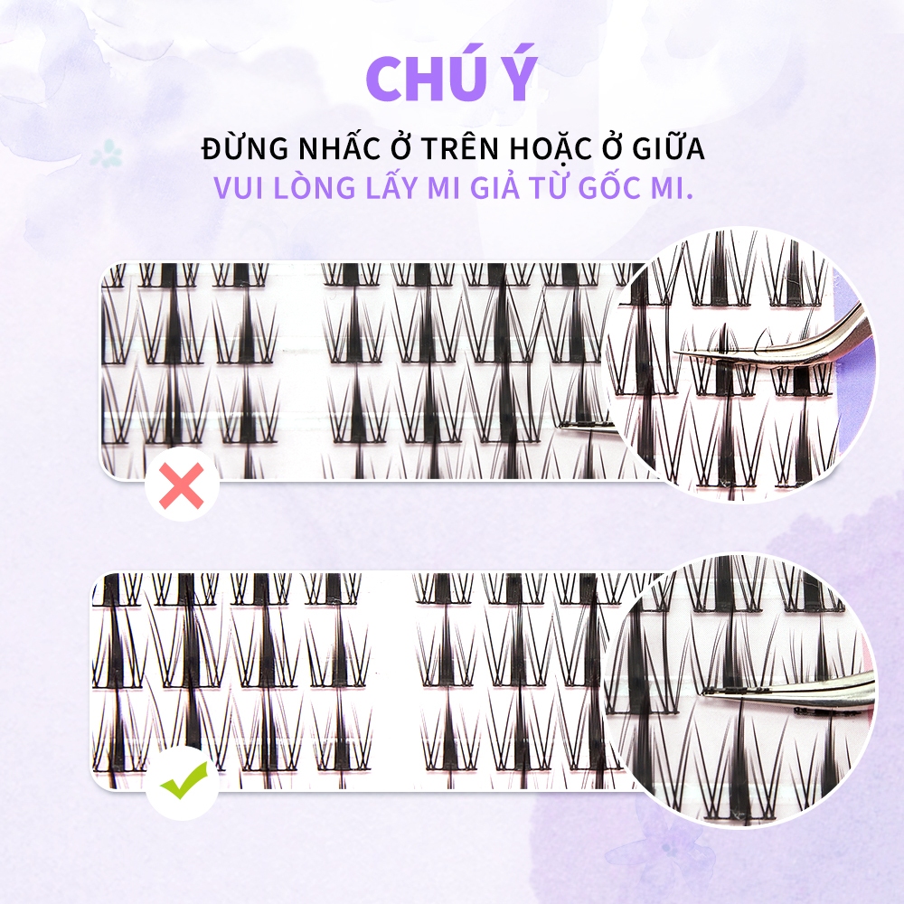 [Vận chuyển miễn phí]  Anjosirma Lông Mi Giả 3D Cong Tự Nhiên 8-14mm C+ Chất lượng cao tái sử dụng