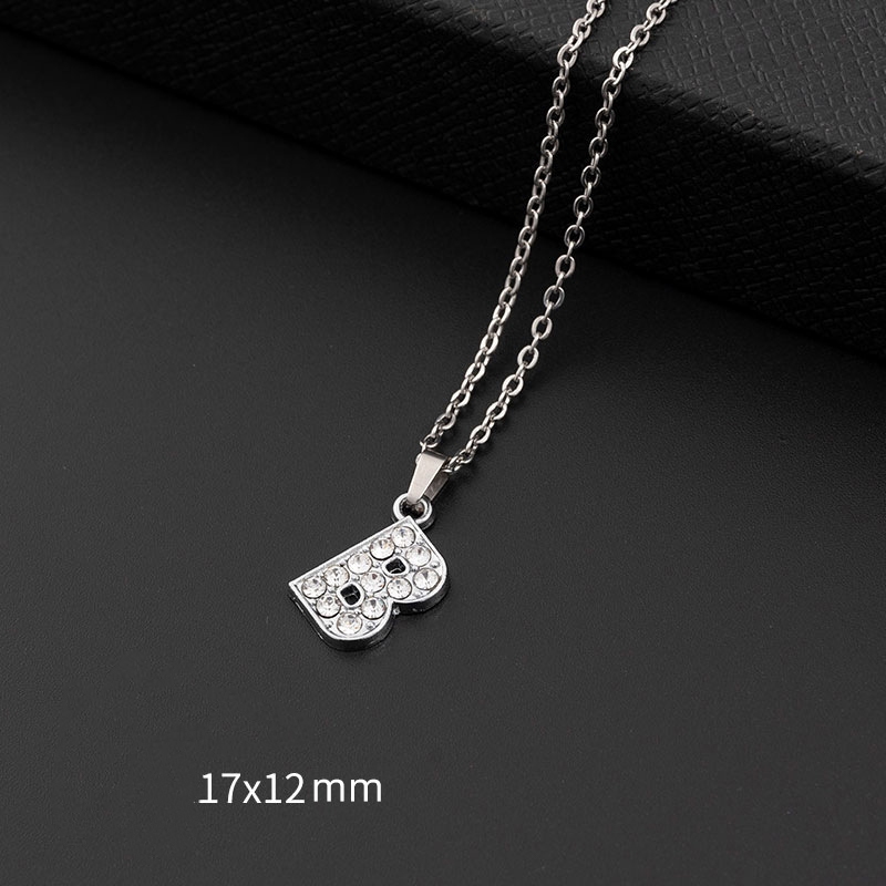 Vòng cổ kim cương 26 ký tự bằng bạc, phù hợp làm quà tặng cho bạn gái và bạn bè