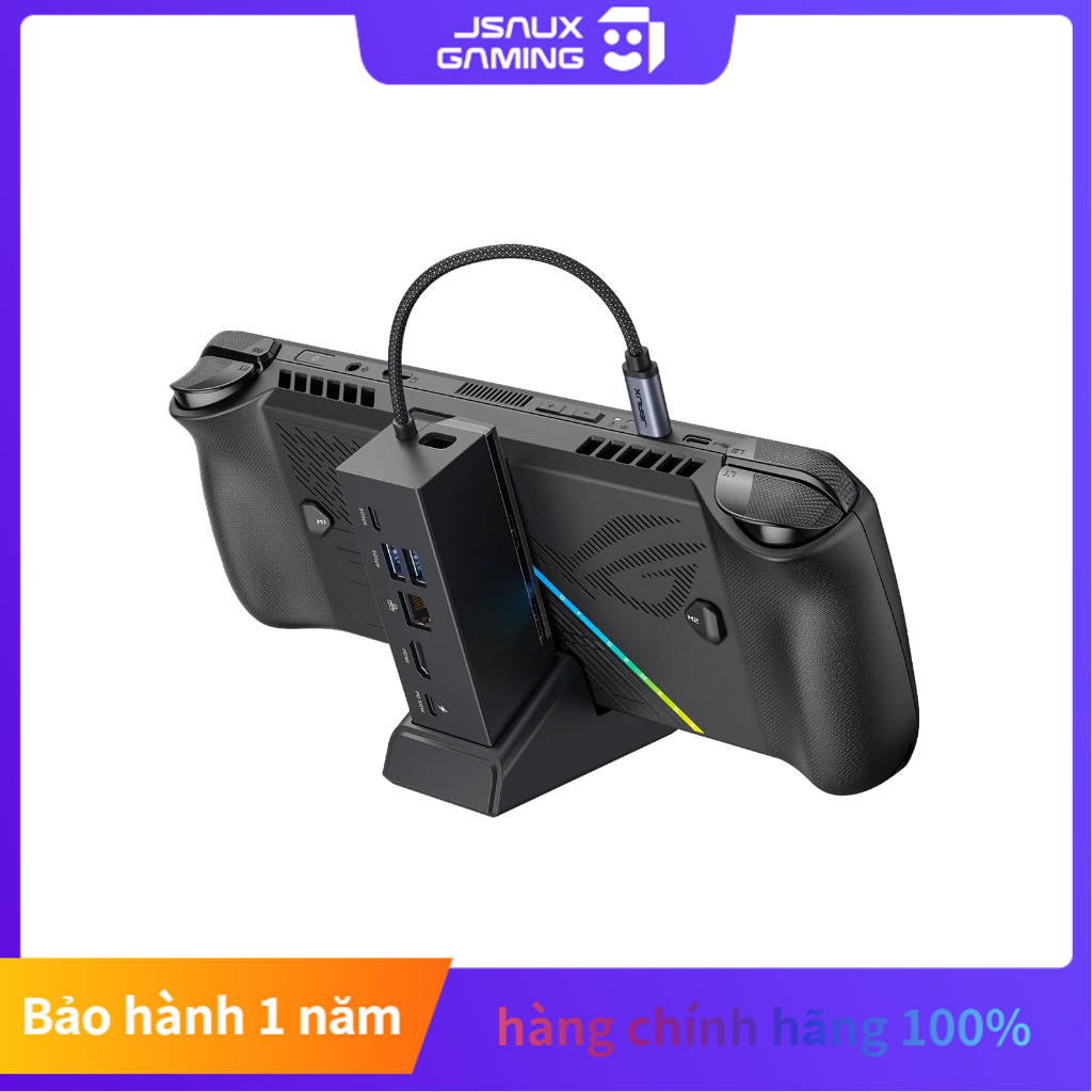 JSAUX 6-in-1 Multifunctional Docking Station Trạm Docking Tương thích với ROG Ally X / Ally / Xbox Ally/ROG Xbox X/Steam / Legion Go / Legion Go S, 6 trong 1 ROG X USB-A & USB-C 3.2 Gen 1, Sạc 100W – HB0609