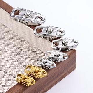 18K Thật Mạ Vàng Tinh Tế Thép Không Gỉ Kẹp Trang Sức Khóa Cuba Dây Xích Nút DIY Trang Sức Làm Đồ Dùng
