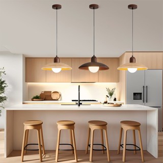 AIMI Bắc Âu Hạt Gỗ Nhà Hàng Đèn Chùm Thanh Trung Cổ Cafe Đèn Trang Trí Thích Hợp Cho Phòng Khách Phòng Ngủ Đầu Giường