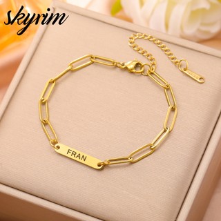 Vòng tay thép không gỉ khắc tên tùy chỉnh - Quà tặng sinh nhật độc đáo