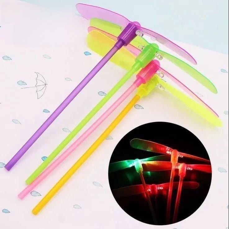 Đồ chơi cối xay gió chuồn chuồn bay có đèn led Đèn đồ chơi phát sáng