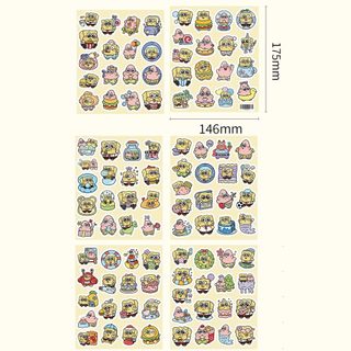102 Chiếc Hoạt Hình SpongeBob SquarePants Dán Laptop Điện Thoại Đàn Guitar Ván Trượt Trang Trí Miếng Dán