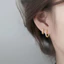 Bông tai titan cao cấp không gỉ mạ vàng 24k nạm đá lấp lánh thiết kế trẻ trung dành cho nữ