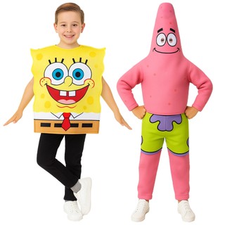 Trang Phục Hóa Trang Trẻ Em SpongeBob & Patrick Ngôi Sao, Halloween Hoạt Hình Linh Vật, Trang Phục Sân Khấu Tiệc
