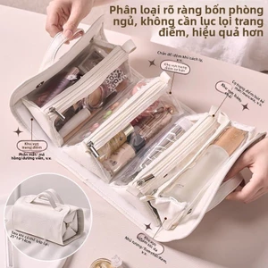 Túi Đựng Mỹ Phẩm Nữ Phong Cách Mới Dung Tích Lớn Di Động Kinh Doanh Du Lịch Chống Thấm Nước ROK