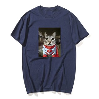 Invincible Omni Man mèo Cổ điển ngộ nghĩnh Áo thun nam nữ Quá khổ 100% Cotton dạo phố tay ngắn in hình mùa hè Áo thun Unisex