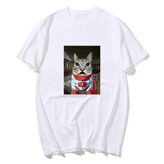 Invincible Omni Man mèo Cổ điển ngộ nghĩnh Áo thun nam nữ Quá khổ 100% Cotton dạo phố tay ngắn in hình mùa hè Áo thun Unisex