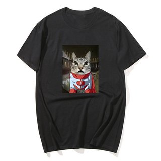 Invincible Omni Man mèo Cổ điển ngộ nghĩnh Áo thun nam nữ Quá khổ 100% Cotton dạo phố tay ngắn in hình mùa hè Áo thun Unisex