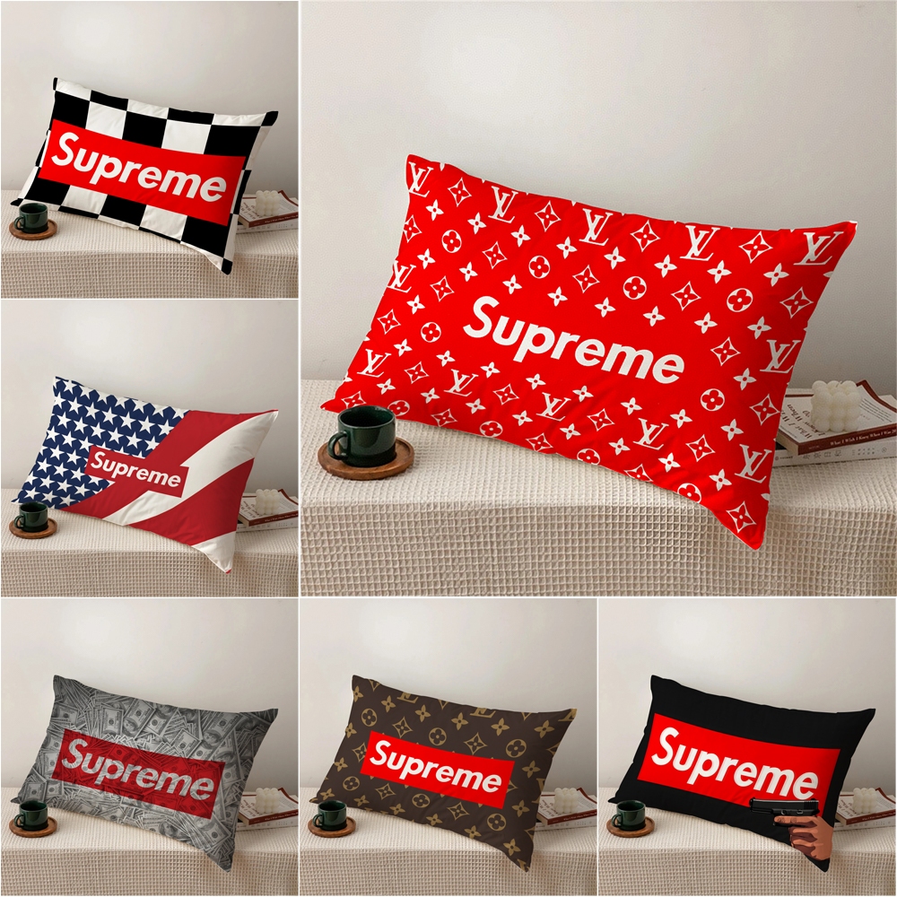 Vỏ Gối Chữ Nhật In Logo Supreme Một Mặt Bằng Polyeste Trang Trí Nhà Cửa (Không Kèm Lõi)