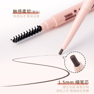 XIXI Bút Chì Lông Mày Hai Cấp - Bút Lông Mày Đầu Tròn Mịn Chống Thấm Nước Chống lem Tự Nhiên 3D Mềm Sương Mù Lông Mày Z976