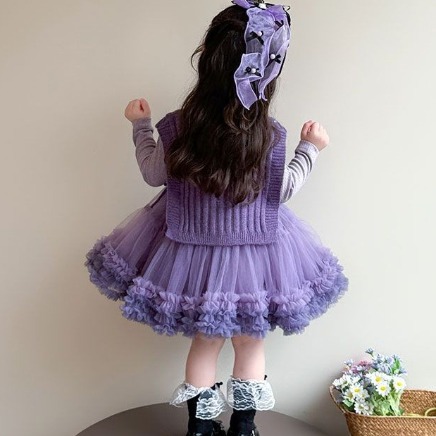 Kuromi Bé Gái Phù Hợp Với Tu Tu Tu Váy Trẻ Em Mùa Thu Công Chúa Phong Cách Mới Áo Len Thời Trang Áo Vest Preppy Phong Cách Hai Mảnh Phù Hợp Với