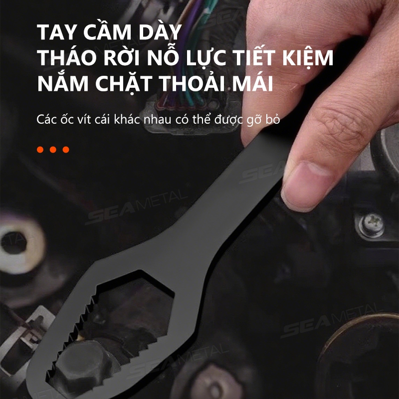 SEAMETAL Universal Torx Cờ lê tự thắt chặt Kính có thể điều chỉnh Cờ lê Ban hai đầu Torx Cờ lê Dụng cụ cầm tay cho nhà máy