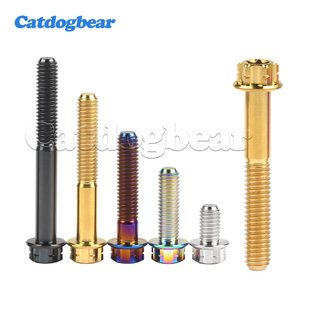 Catdogbear Titan Bolts M6x10 đến 50mm, đầu Torx, mặt bích, phù hợp trang trí và sửa đổi xe máy