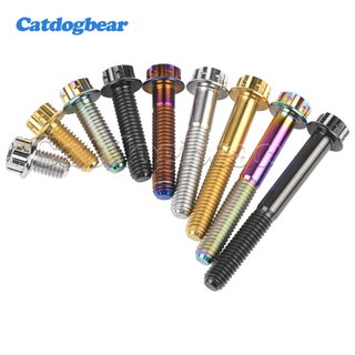 Catdogbear Titan Bolts M6x10 đến 50mm, đầu Torx, mặt bích, phù hợp trang trí và sửa đổi xe máy
