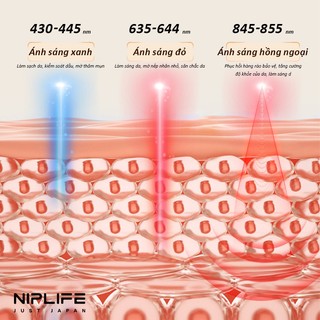 Mặt Nạ Ánh Sáng Sinh Học NIPLIFE EM-01 Công Nghệ Ánh Sáng Sinh Học Giúp Trẻ Hóa Làn Da Hiệu Quả