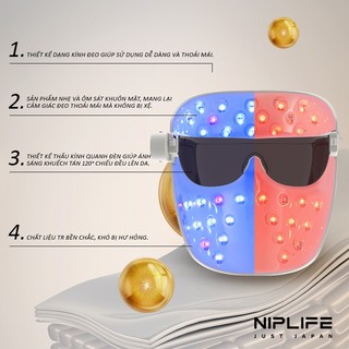 Mặt Nạ Ánh Sáng Sinh Học NIPLIFE EM-01 Công Nghệ Ánh Sáng Sinh Học Giúp Trẻ Hóa Làn Da Hiệu Quả