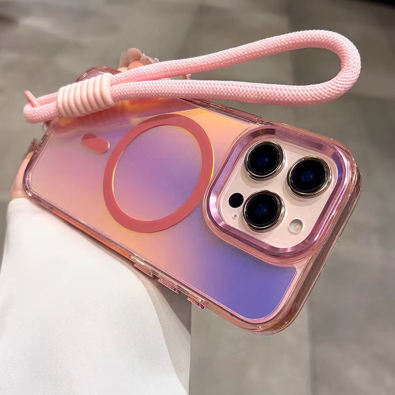 Ốp lưng cứng hình Chameleon acrylic có dây buộc tương thích cho iPhone 11 12 pro max 13 pro max 14 pro max 15 pro max 16 pro max