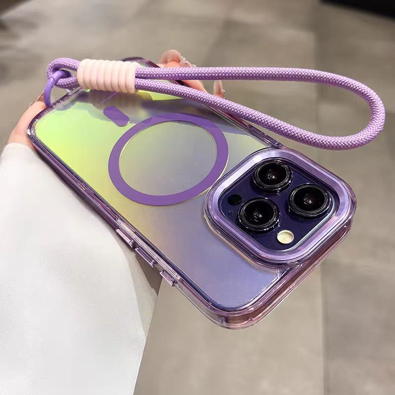 Ốp lưng cứng hình Chameleon acrylic có dây buộc tương thích cho iPhone 11 12 pro max 13 pro max 14 pro max 15 pro max 16 pro max