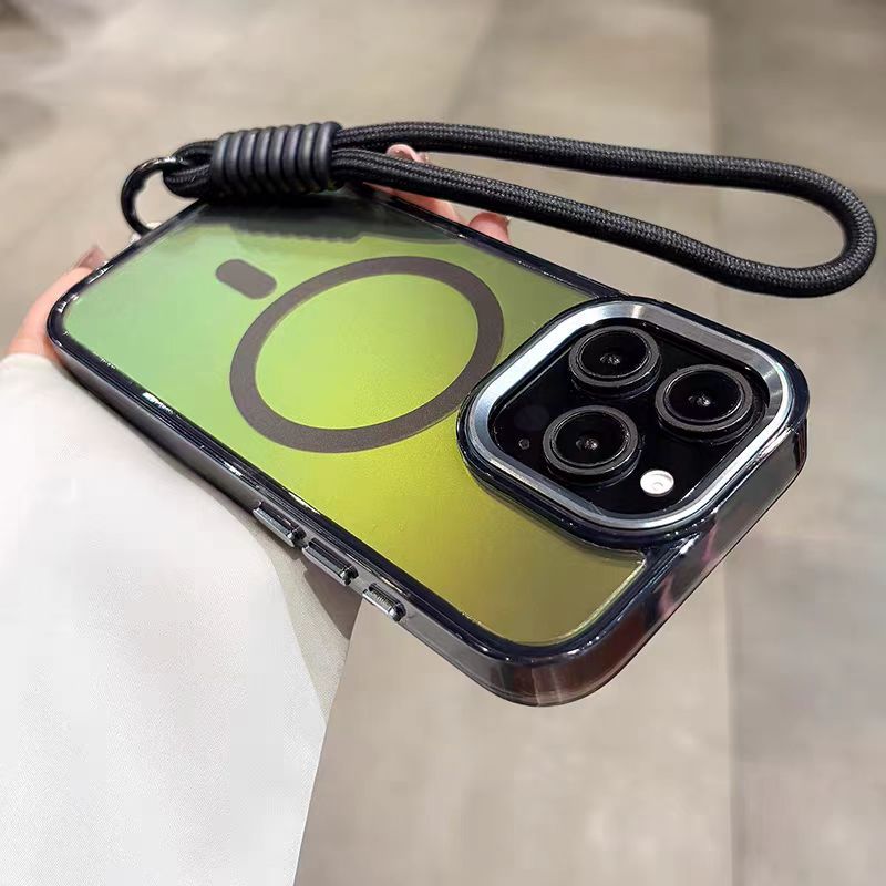 Ốp lưng cứng hình Chameleon acrylic có dây buộc tương thích cho iPhone 11 12 pro max 13 pro max 14 pro max 15 pro max 16 pro max