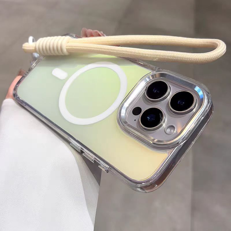 Ốp lưng cứng hình Chameleon acrylic có dây buộc tương thích cho iPhone 11 12 pro max 13 pro max 14 pro max 15 pro max 16 pro max