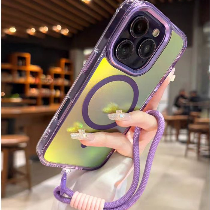 Ốp lưng cứng hình Chameleon acrylic có dây buộc tương thích cho iPhone 11 12 pro max 13 pro max 14 pro max 15 pro max 16 pro max