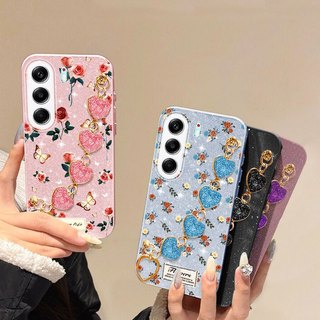 Ốp Điện Thoại YBD Cho Tecno Camon 40 Pro 5G 4G CM5 CM6 CM7 Full Màn Hình Hoa Hồng Dây Đeo Vòng Tay Màu Hồng Lấp Lánh