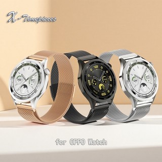 Dây đeo bằng thép không gỉ cho OPPO Watch X / X2 / X2 Mini / 4 Pro, Milanese, Chống nước, Thể thao & Kinh doanh, Dây đeo cổ tay thời trang bằng kim loại lưới