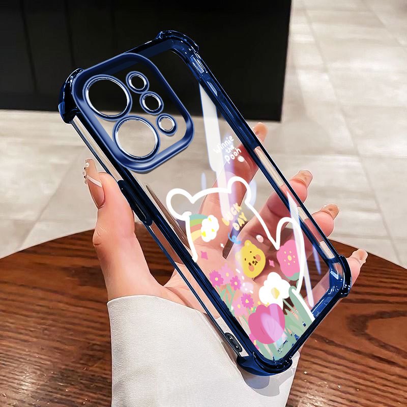Ốp điện thoại YBD Cho OPPO A6T A6 Pro A6X Reno 15 Reno 14 Pro Reno 15F 14F 5G Gấu Hoạt Hình Dễ Thương Chống Rơi Rơi Bảo Vệ Toàn Diện