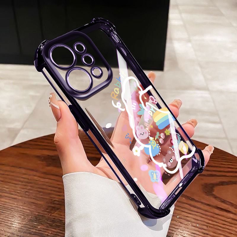 Ốp điện thoại YBD Cho OPPO A6T A6 Pro A6X Reno 15 Reno 14 Pro Reno 15F 14F 5G Gấu Hoạt Hình Dễ Thương Chống Rơi Rơi Bảo Vệ Toàn Diện