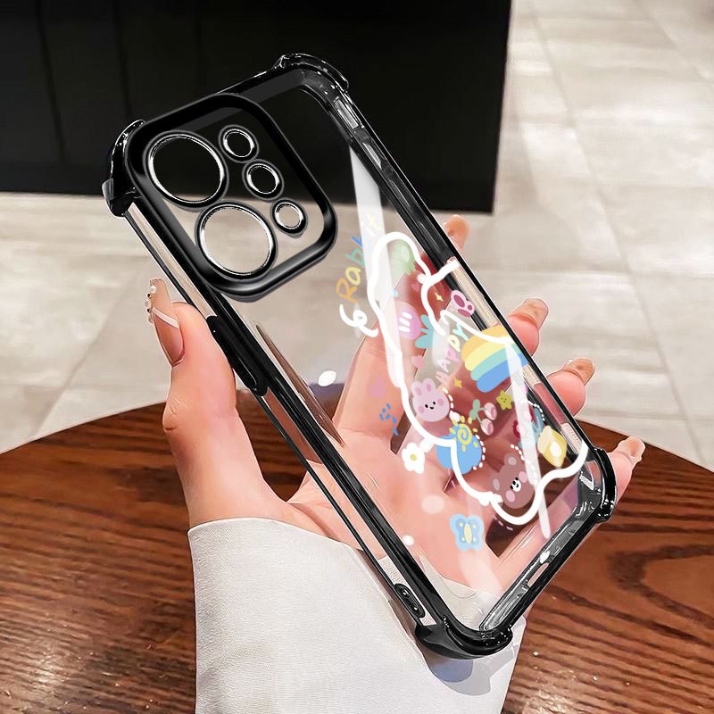 Ốp điện thoại YBD Cho OPPO A6T A6 Pro A6X Reno 15 Reno 14 Pro Reno 15F 14F 5G Gấu Hoạt Hình Dễ Thương Chống Rơi Rơi Bảo Vệ Toàn Diện