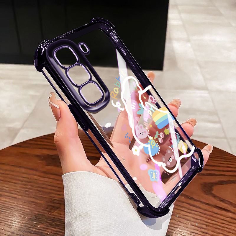 Ốp điện thoại YBD Cho Infinix Hot 60i Hot 60 Pro Plus Hot 50 60 Pro + Hot 70 X6895 X6726 X6728B X6886 X6880 Gấu Hoạt Hình Dễ Thương Chống Rơi Thả Bảo Vệ Toàn Diện Ốp điện thoại