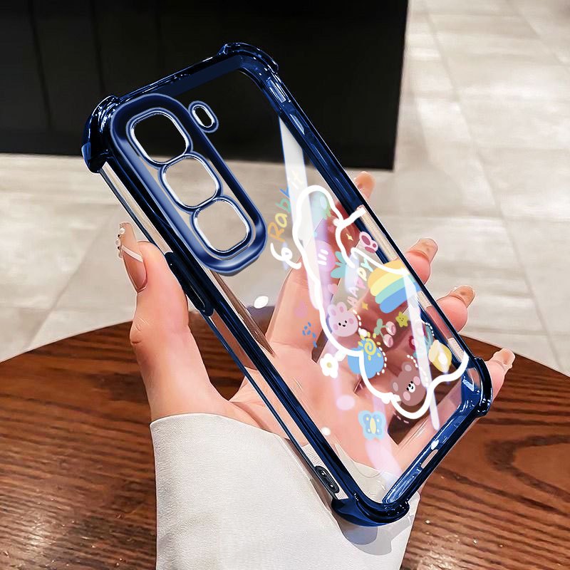 Ốp điện thoại YBD Cho Infinix Hot 60i Hot 60 Pro Plus Hot 50 60 Pro + Hot 70 X6895 X6726 X6728B X6886 X6880 Gấu Hoạt Hình Dễ Thương Chống Rơi Thả Bảo Vệ Toàn Diện Ốp điện thoại
