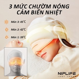 NIPLIFE  Mũ massage đầu và mắt có sưởi ấm