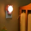 Đèn ngủ LED bảo vệ mắt, Đèn ngủ cắm dễ thương, Công tắc nút, Màu trắng / ấm 2 màu sáng cho phòng khách Phòng ngủ