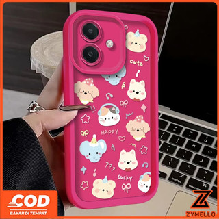Ốp lưng cho Realme Note 50 Realme Note 60 Realme C75 C61 C53 C51 C65 C63 C67 C55 NarzoN55 NarzoN53 Vỏ điện thoại TPU chống sốc hình chú chó con, gấu và voi dễ thương