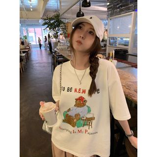 Áo thun nữ oversize 100% cotton, phù hợp mặc hàng ngày