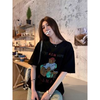 Áo thun nữ oversize 100% cotton, phù hợp mặc hàng ngày