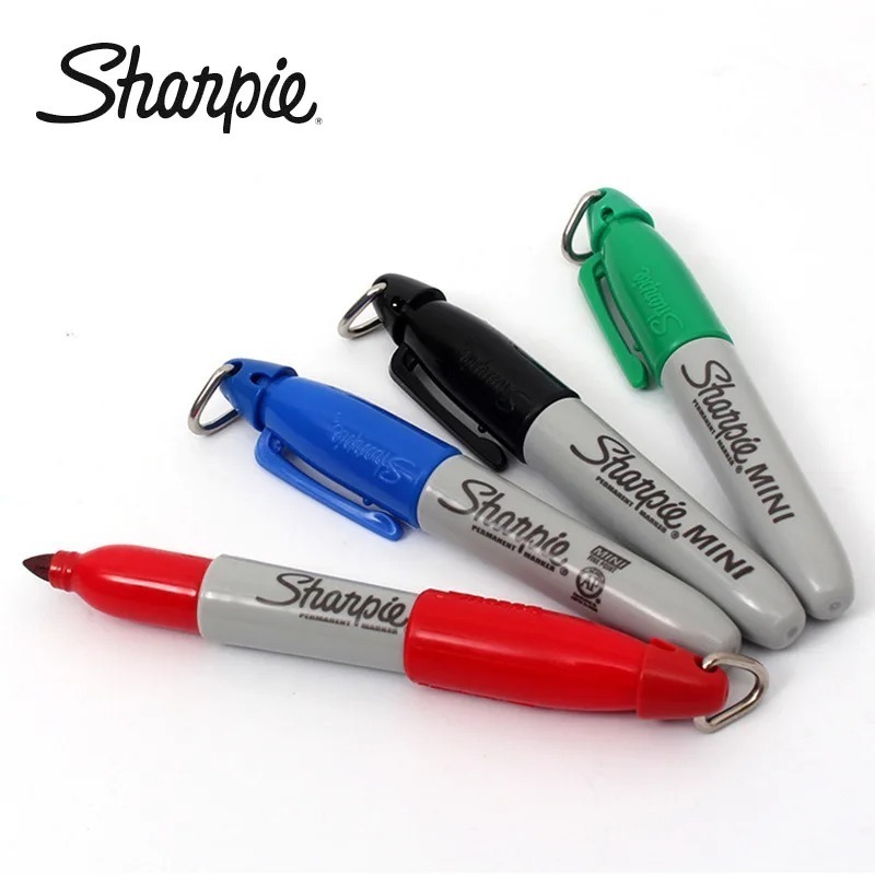 1 Chiếc Sharpie MiNi Bút Đánh Dấu 9cm Siêu Ngắn Túi golf Bút Đánh Dấu Có Móc Treo Bút Gel
